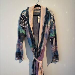 Anthropologie Multicolor Artistic Women's Wrap Cardigan NWT